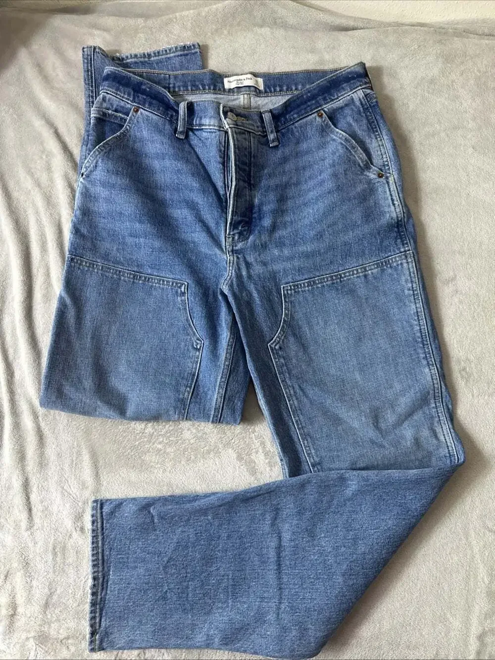 Abercrombie & Fitch The Dad High Rise Carpenter Jeans Women’s Size 31 12L Long